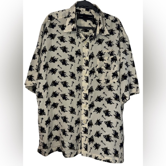 Vintage 90s Phat Farm Button Down Lightweight Polo - Picture 1 of 13